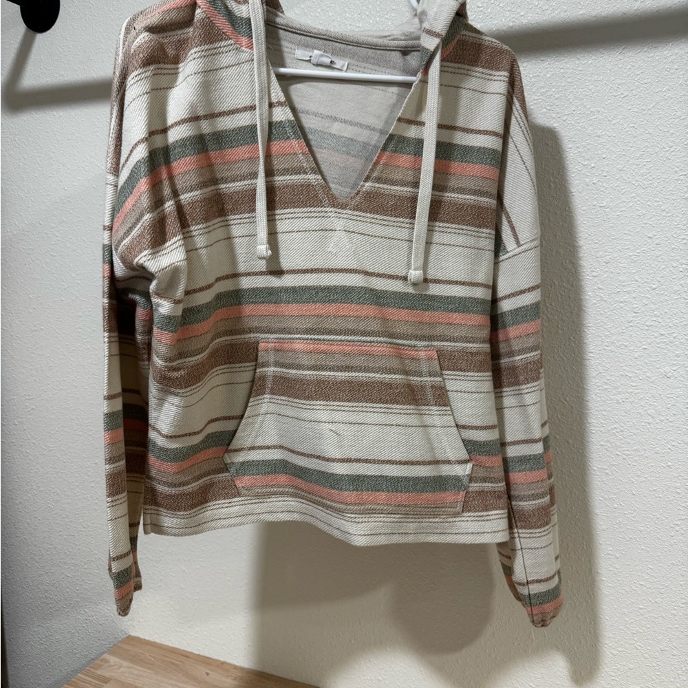 O'Neill Multicolor Striped V-Neck Hoodie